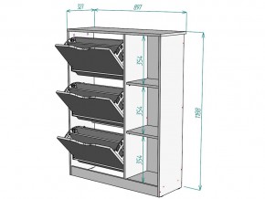 Обувница W76 в Симе - sim.mebel74.com | фото 3