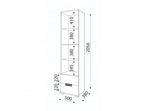 Пенал-витрина Модуль 07 Мармарис в Симе - sim.mebel74.com | фото 2