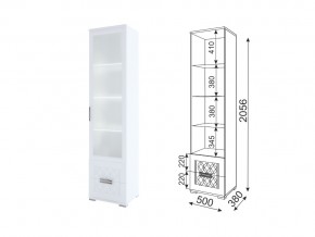 Пенал-витрина Модуль 07 Тиффани в Симе - sim.mebel74.com | фото