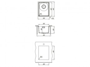 Подстольная мойка Оптима-HM 300.400.10.10 в Симе - sim.mebel74.com | фото 3