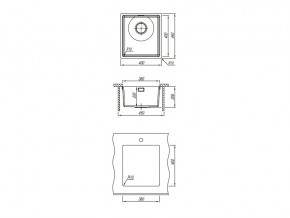 Подстольная мойка Оптима-HM 360.400.10.10 в Симе - sim.mebel74.com | фото 2