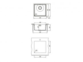 Подстольная мойка Оптима-HM 400.400.10.10 в Симе - sim.mebel74.com | фото 3