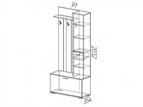 Прихожая Ника ВЗ 910 Белый в Симе - sim.mebel74.com | фото 2