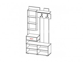 Прихожая с вешалкой БРЗ.10 Бриз в Симе - sim.mebel74.com | фото 2