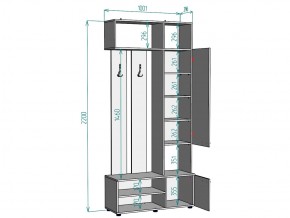 Прихожая с зеркалом V1_M в Симе - sim.mebel74.com | фото 3