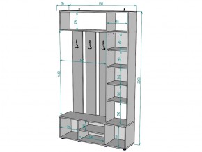 Прихожая с зеркалом V20_M в Симе - sim.mebel74.com | фото 3