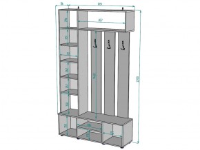 Прихожая с зеркалом V23_M в Симе - sim.mebel74.com | фото 3