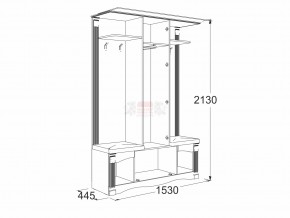 Прихожая Саша 17 в Симе - sim.mebel74.com | фото 2