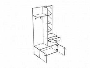 Прихожая Инес со шкафом в Симе - sim.mebel74.com | фото 3