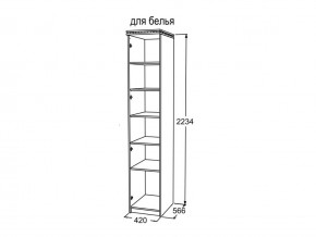 Шкаф 1-но створчатый для белья Ольга 13 в Симе - sim.mebel74.com | фото 3