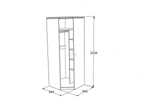 Шкаф 1-но створчатый угловой Ольга 13 в Симе - sim.mebel74.com | фото 3