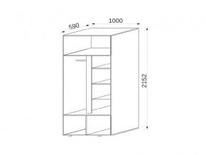 Шкаф 2-х дверный МДФ Некст в Симе - sim.mebel74.com | фото 2