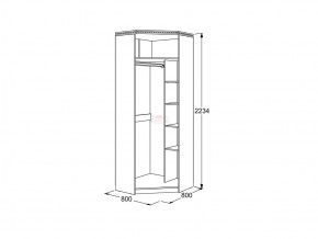 Шкаф 2-х дверный угловой Ольга 13 в Симе - sim.mebel74.com | фото 3