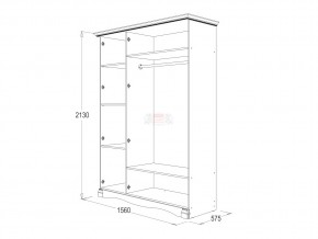 Шкаф 3-х дверный для одежды и белья Ольга 1н в Симе - sim.mebel74.com | фото 2