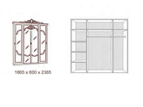 Шкаф 4-х дверный с зеркалами в Симе - sim.mebel74.com | фото