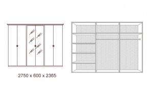 Шкаф 6-и дверный с зеркалами в Симе - sim.mebel74.com | фото