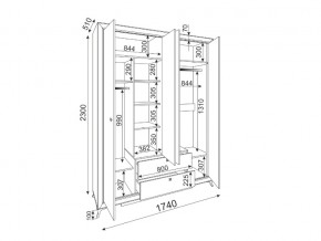 Шкаф четырехдверный Саванна М01 в Симе - sim.mebel74.com | фото 2