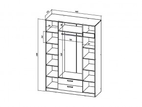 Шкаф четырехстворчатый Коста-Рика в Симе - sim.mebel74.com | фото 3