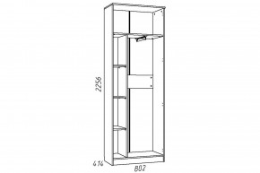 Шкаф для одежды Акварель НМ 013.02-02 М Капучино в Симе - sim.mebel74.com | фото 2