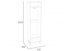 Шкаф для одежды Фолк НМ 014.01 в Симе - sim.mebel74.com | фото 2