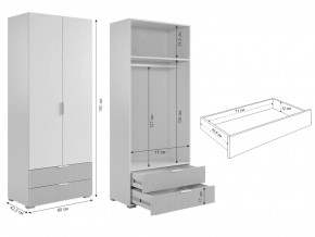 Шкаф двухдверный 108.01 Зефир серый в Симе - sim.mebel74.com | фото 2