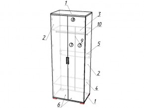 Шкаф двухдверный Модуль 01 Тиффани в Симе - sim.mebel74.com | фото 2