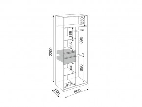 Шкаф двухстворчатый Глэдис М22 в Симе - sim.mebel74.com | фото 3