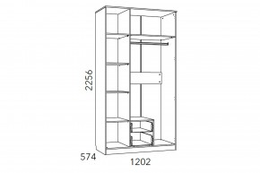 Шкаф комбинированный Фанк НМ 013.08-01 М1 в Симе - sim.mebel74.com | фото 3