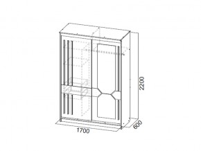 Шкаф-купе №25 1,7 м Блэк в Симе - sim.mebel74.com | фото 2