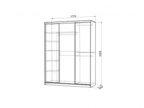 Шкаф-купе Бассо 2-600 дуб млечный/белый в Симе - sim.mebel74.com | фото 3