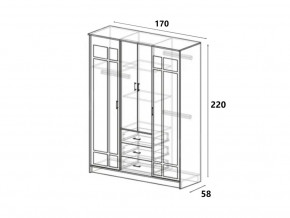 Шкаф купе Лорд Дуб Вотан-Белый гладкий в Симе - sim.mebel74.com | фото 2