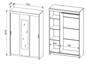 Шкаф-купе ШКП 2 NN в Симе - sim.mebel74.com | фото 3