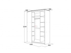 Шкаф купе угловой правый Ольга 13 в Симе - sim.mebel74.com | фото 3