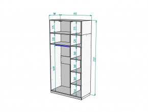 Шкаф Malta light H289 с антресолью HA3 Белый в Симе - sim.mebel74.com | фото 2