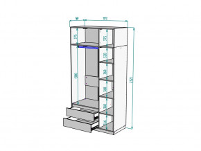 Шкаф Malta light H298 с антресолью HA3 Белый в Симе - sim.mebel74.com | фото 2