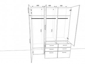 Шкаф распашной 1800К Жемчуг в Симе - sim.mebel74.com | фото 2