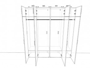 Шкаф распашной 2100К Мокко в Симе - sim.mebel74.com | фото 2