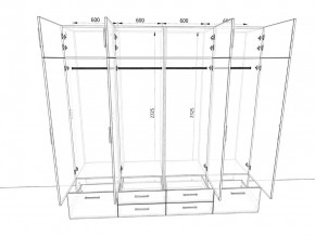 Шкаф распашной 2400К Антрацит в Симе - sim.mebel74.com | фото 2