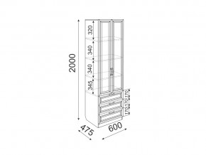 Шкаф с ящиками 600 Остин модуль 4 в Симе - sim.mebel74.com | фото 2