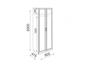 Шкаф штанга 800 Остин модуль 2 в Симе - sim.mebel74.com | фото 2