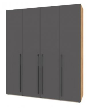 Стоун С41 Шкаф 4-х дв (Золотой дуб/Графит) в Симе - sim.mebel74.com | фото