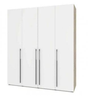 Стоун С41 Шкаф 4-х дв (Серый дуб/Белый) в Симе - sim.mebel74.com | фото