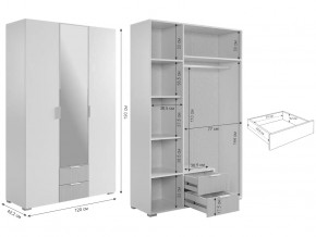 Шкаф трехдверный 109.02 Зефир в Симе - sim.mebel74.com | фото 2