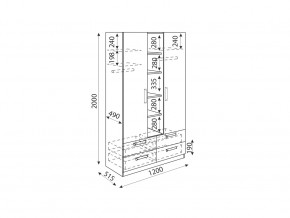 Шкаф трехсекционный Дуглас модуль 2 в Симе - sim.mebel74.com | фото 2