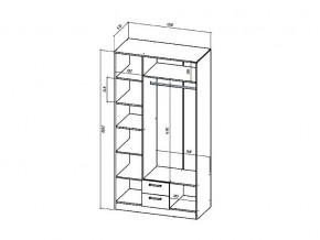 Шкаф трехстворчатый Коста-Рика в Симе - sim.mebel74.com | фото 2