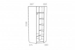 Шкаф угловой Оливия НМ 014.11 Х правый в Симе - sim.mebel74.com | фото 2