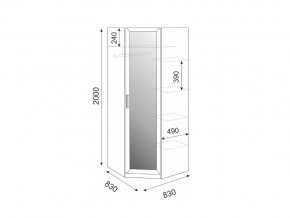 Шкаф угловой Волкер модуль 1 в Симе - sim.mebel74.com | фото 2