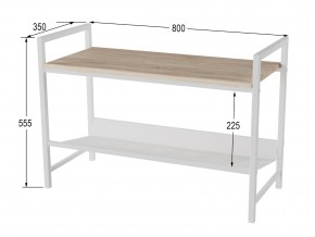 Скамья для прихожей Хигс дуб санремо/белый в Симе - sim.mebel74.com | фото 2