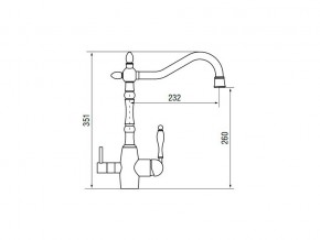 Смеситель Classic LM2193 Bronze в Симе - sim.mebel74.com | фото 2