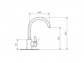 Смеситель кухонный Элара Tolero Серый металлик 001 в Симе - sim.mebel74.com | фото 2